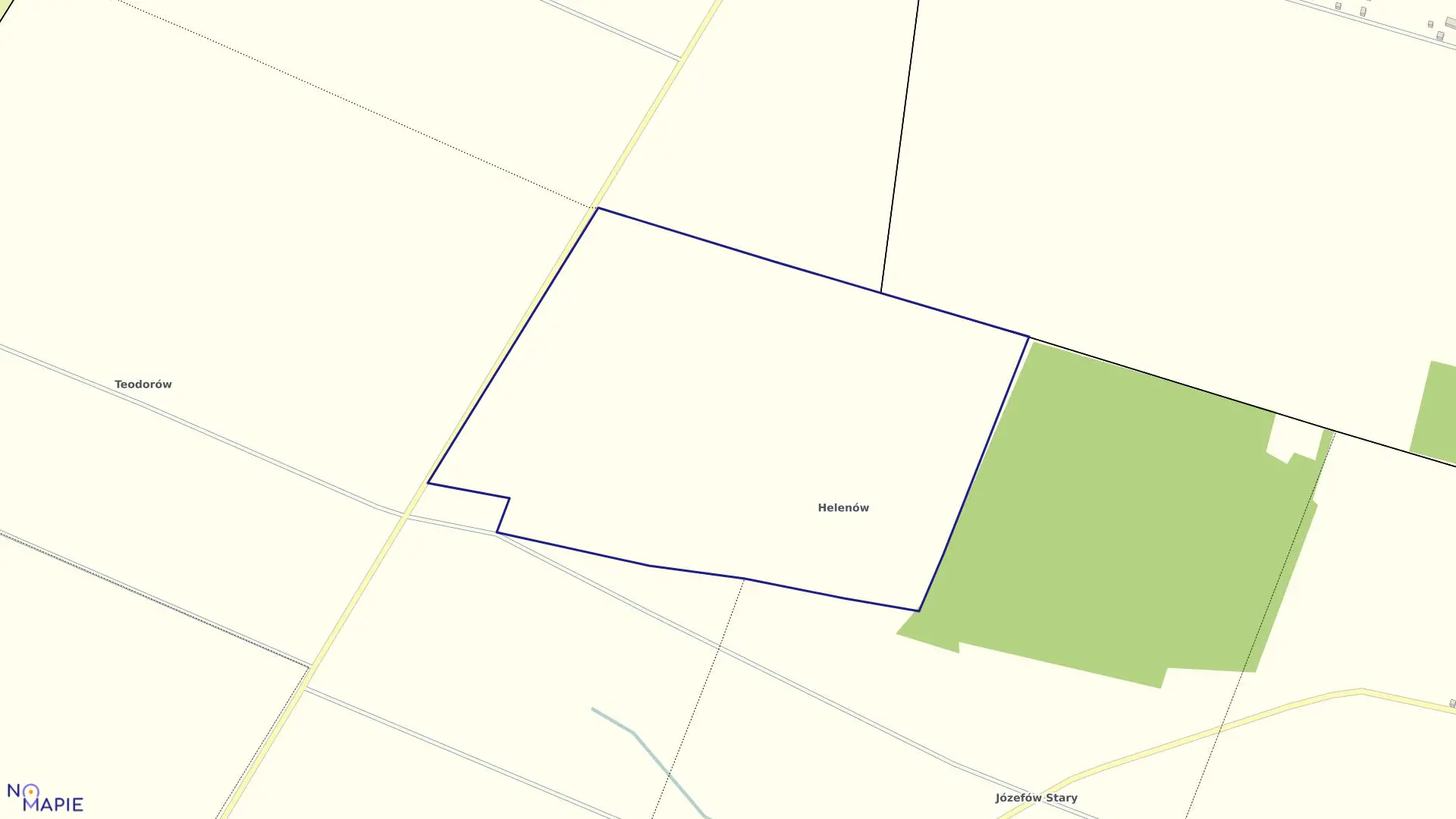 Mapa obrębu HELENÓW w gminie Budziszewice