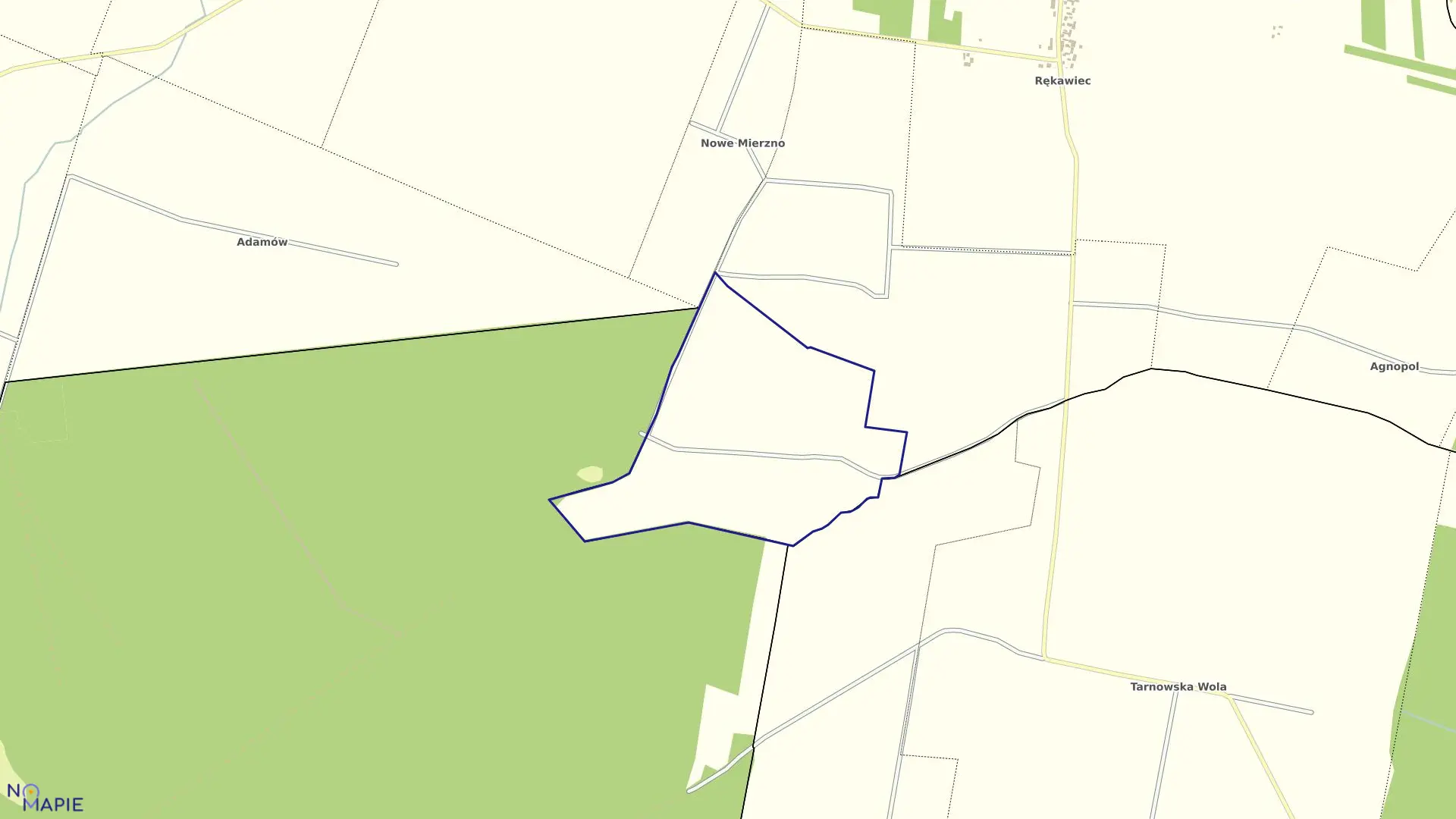 Mapa obrębu NEPOMUCENÓW w gminie Budziszewice